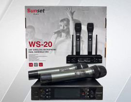 MICROFONE SUNSET S/FIO WS-20 C/2 UHF DIGITAL